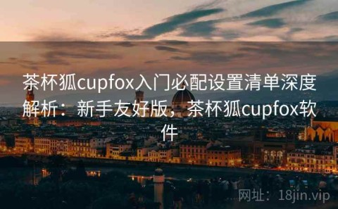 茶杯狐cupfox入门必配设置清单深度解析：新手友好版，茶杯狐cupfox软件