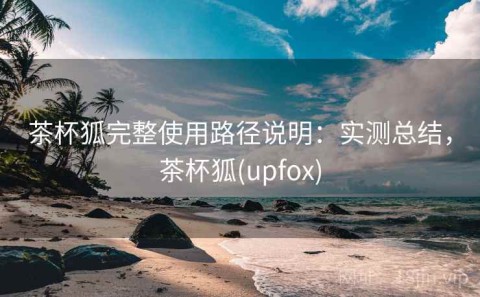茶杯狐完整使用路径说明：实测总结，茶杯狐(upfox)