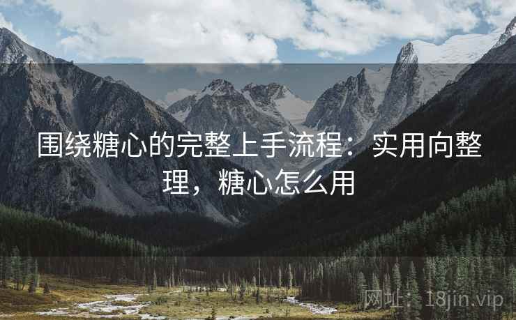 围绕糖心的完整上手流程：实用向整理，糖心怎么用