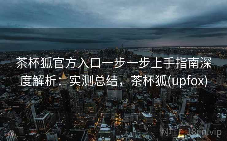 茶杯狐官方入口一步一步上手指南深度解析：实测总结，茶杯狐(upfox)